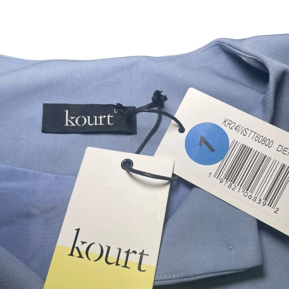 Kourt Luisa Light Blue Structured Vest Top NWT Size Large - Picture 5 of 5